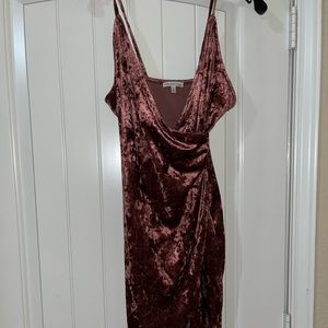 Velvet purple cocktail mini dress